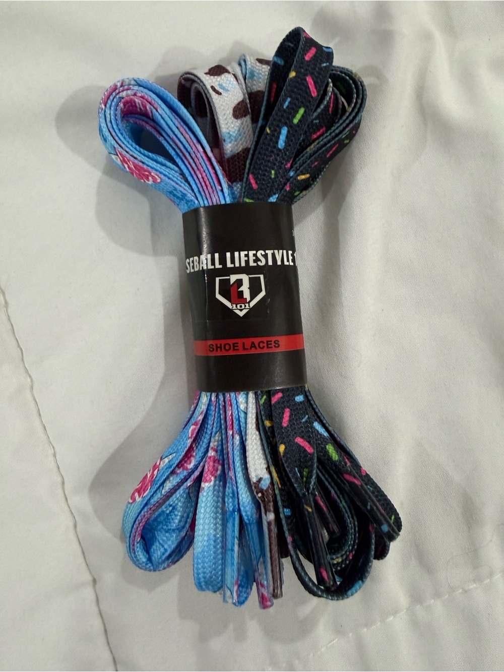 BASEBALL LIFESTYLE 101 Patterned Shoe Laces - Pack of 3